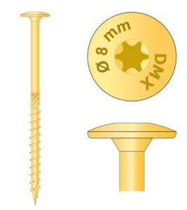 Wkręt ciesielski talerzowy DMX CT ø 8mm